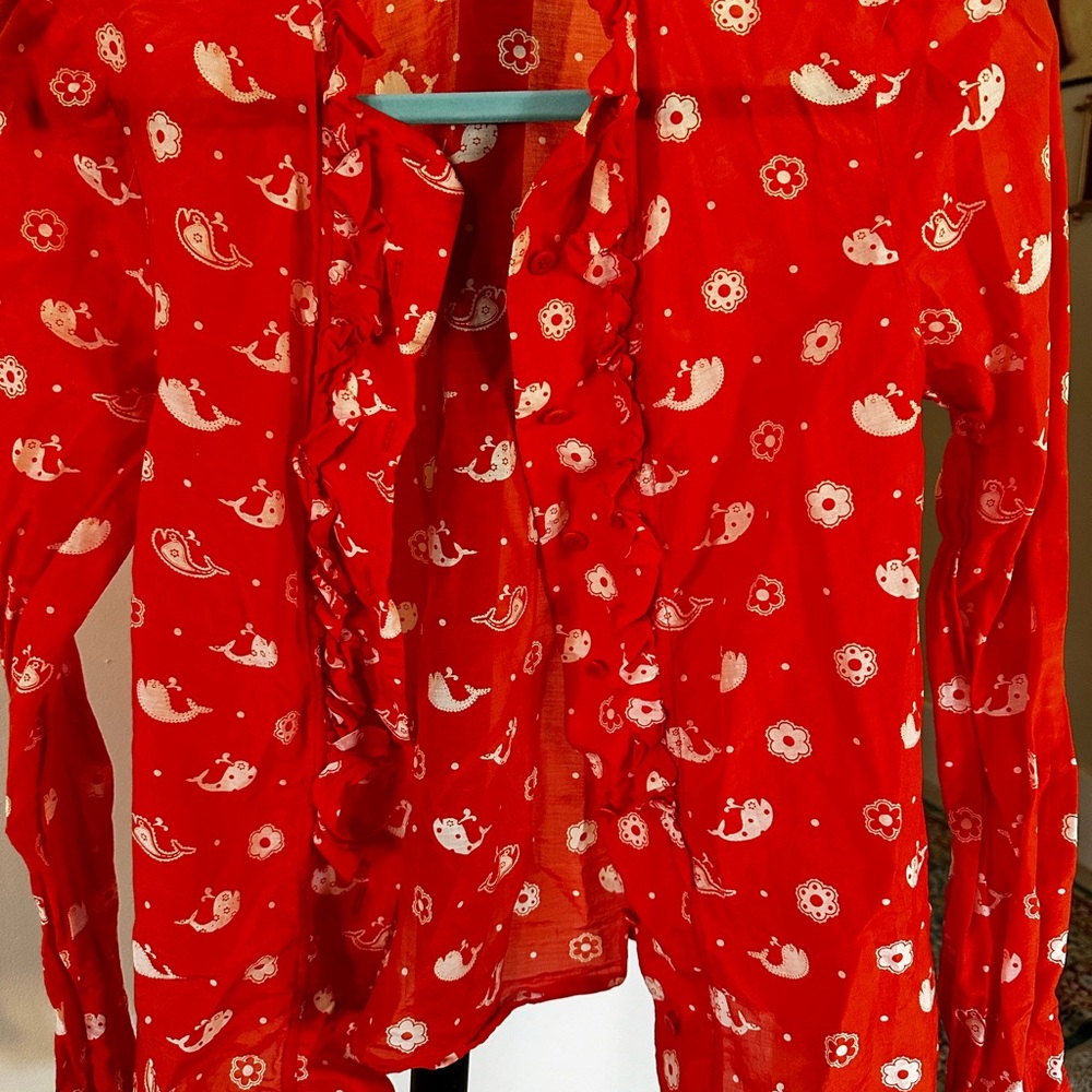 Karen Walker Runaway cotton silk Anthropologie shirt